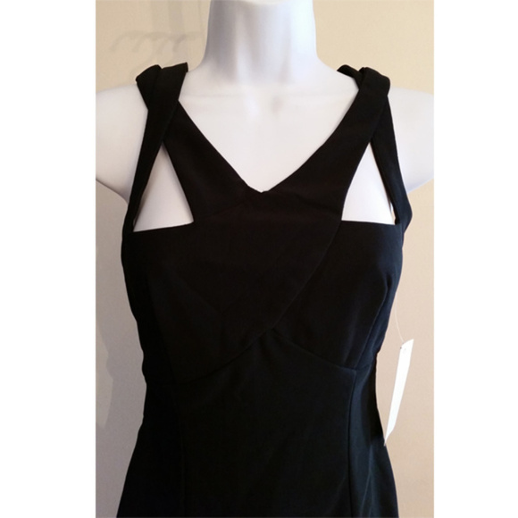 TOBI form fitted strappy black mini dress sz open back sexy night out party XS - Picture 2 of 5